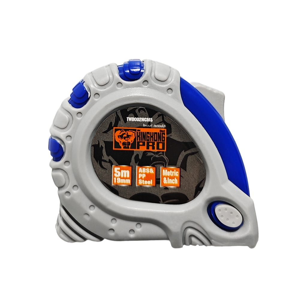 ตลับเมตรพลาสติกหุ้มยางเคลือบไนลอน 19 มม. 5 เมตร GIANT KINGKONG PRO รุ่น TWD002NCM5