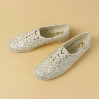 KEDS รองเท้าผ้าใบ แบบผูกเชือก รุ่น CHAMPION GLITTER CELEBRATION สีครีม ( WF66848 )