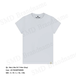 John Henry เสื้อยืดคอกลมผู้ชาย รุ่น Men's Slim Fit T-Shirt (Grey) Code: JH F324MTSSM28