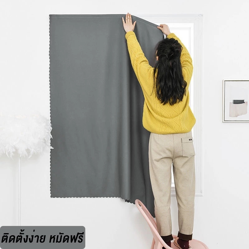 แนะนำ ผ้าม่าน ผ้าม่าน ผ้าม่านตีนตุ๊กแก กันแสงUV 100% ผ้าม่านกันแสง สไตล์มินิมอล ม่านประตู ติดตั้งง่าย ราคาพิเศษ มีเก็บเงินปลายทาง