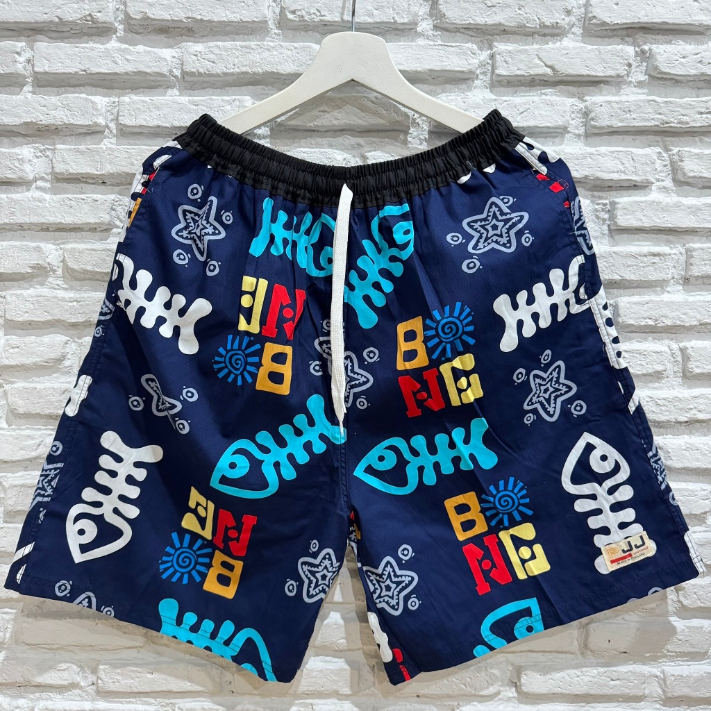 กางเกงเจเจแท้ กางเกงขาสั้นไซส์ M/L/XL ลาย"ก้างปลา ฟิช" ผ้านิ่มหนา ใส่สบาย ได้ชายหญิง มีกระเป๋า2ข้าง