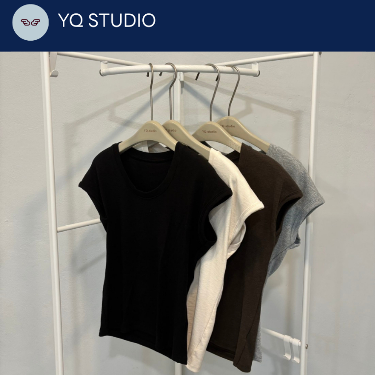 MG652 YQ KOREAN SHOP เสื้อเเขนล่ำผ้าเด้ง ป้าย YQ
