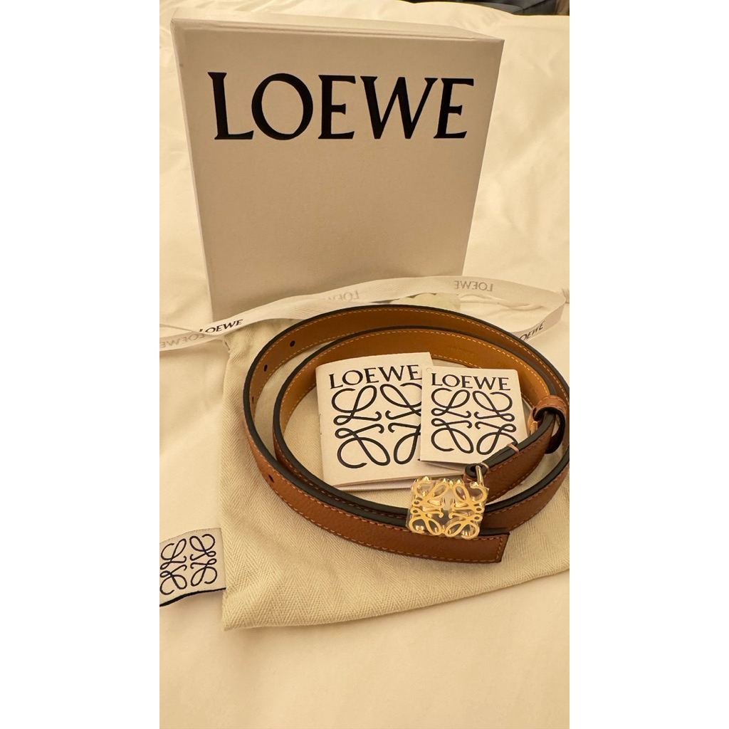 Loewe Anagram belt in pebble grain calfskin