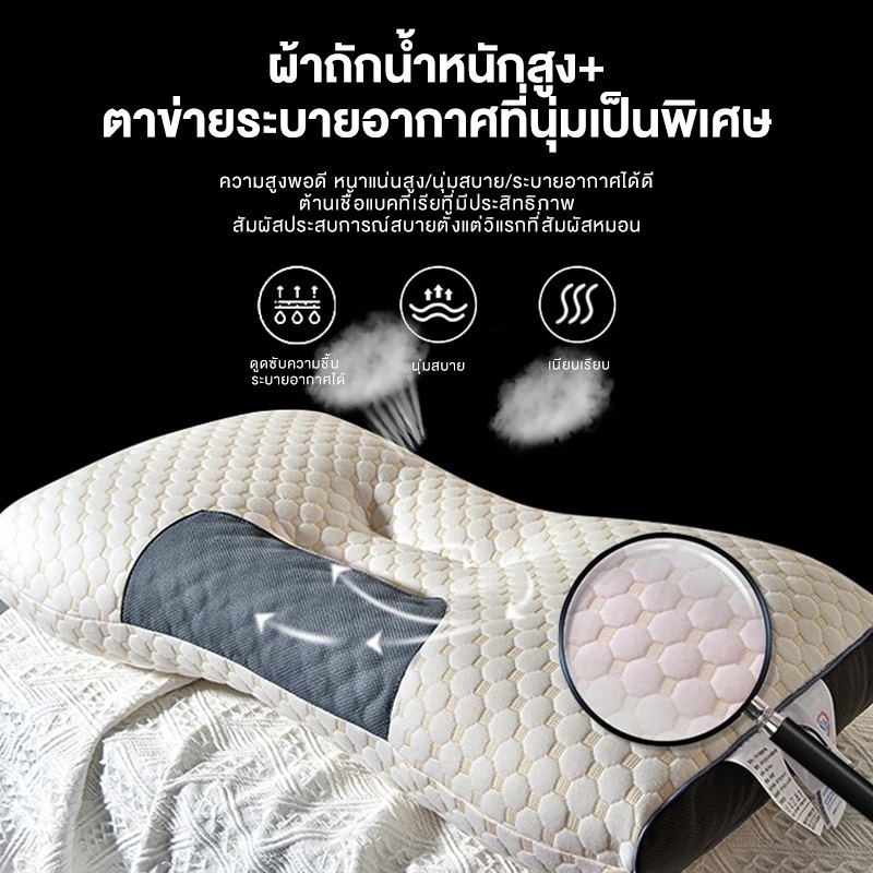 OIMIU [เวอร์ชันข้น] หมอน หมอนสุขภาพ หมอนโรงแรม หมอนขิด 950g กันไรฝุ่น แก้ปวดคอ บ่า ไหล่ หมอนนอน pillow หมอนเย็น หมอนขิต รูปที่ 5