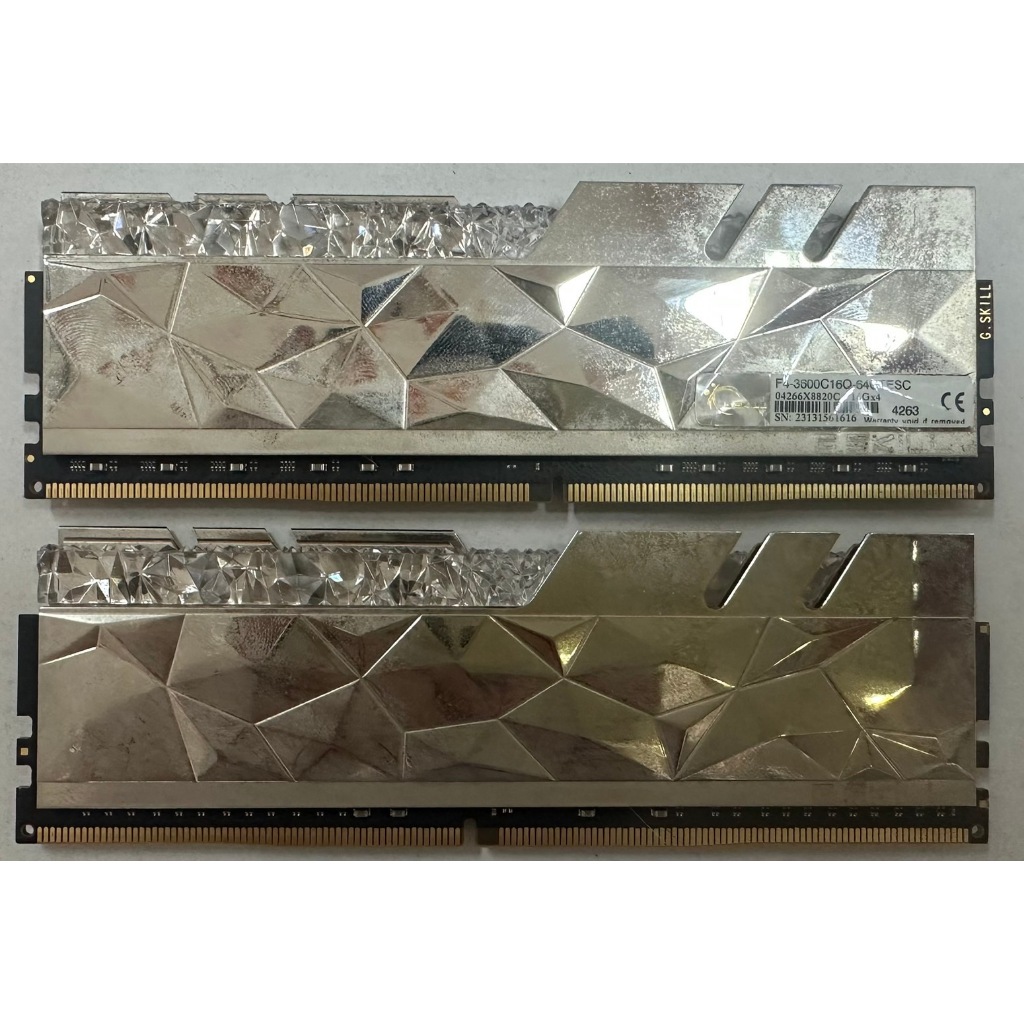 G.SKILL TRIDENT Z RGB DDR4 16x2=32GB BUS 3600 (SILVER) [มือสอง][ไม่มีกล่อง]