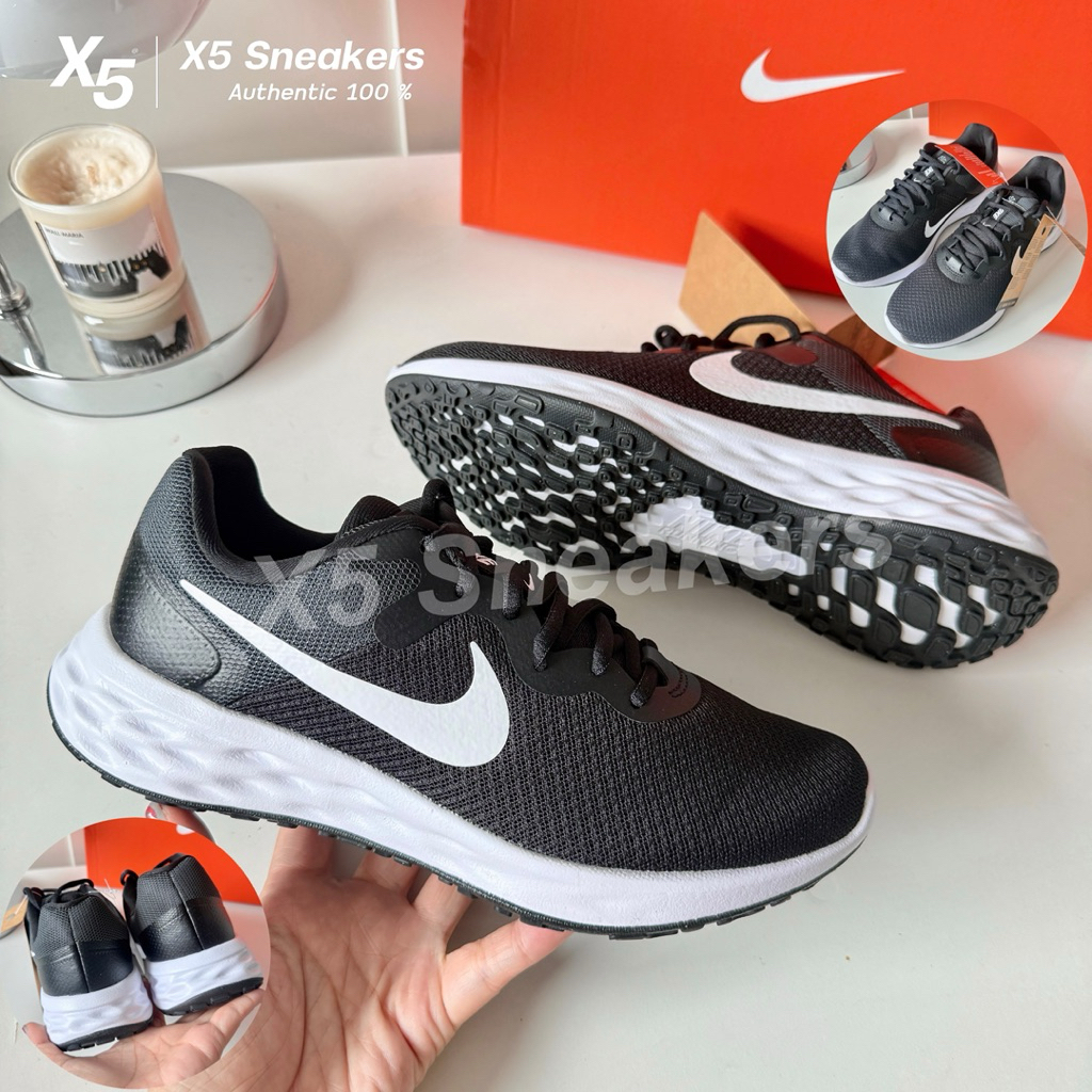 NIKE ของแท้ 100% Revolution 6 NN สีดำ
