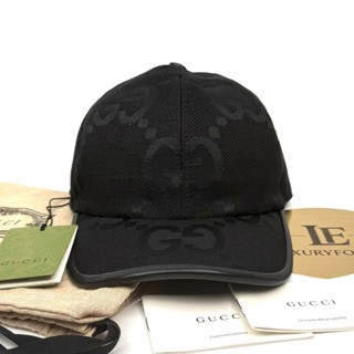 GUCCI HAT รุ่น 727562 CANVAS สี BLACK  ของแท้ 100%
