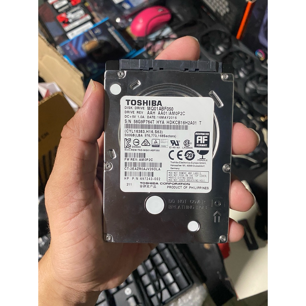 HDD Notebook Toshiba 500GB 2.5” (MQ01ABF050) มือสอง สภาพดี