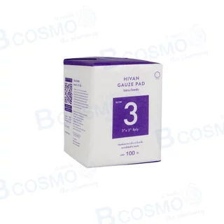 ผ้าก๊อซพับ HIVAN Non-sterile 8 Ply ผ้าก็อส ผ้าก็อซปิด [100 ชิ้น/ห่อ]