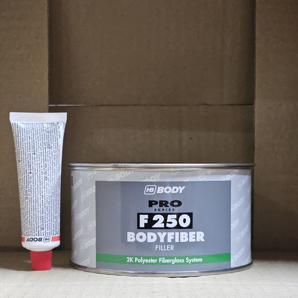 HB BODY สีโป้วเกาะเหล็ก BODYFIBER F250 2K Polyester fiberglass ขนาด 750g