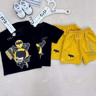 ฺBB123 ฮีโร่ตัวน้อยพร้อมลุย! Set เสื้อ+กางเกง ลายแบทแมน ใส่แล้วหล่อ เท่ น่ารักสุดๆ