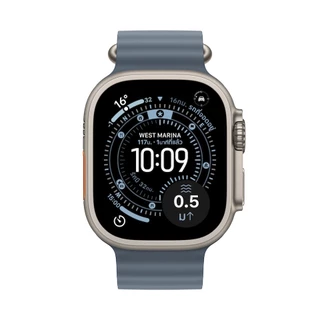 (Ocean Band) Apple Watch Ultra 3 GPS + Cellular 49mm Titanium Case with Ocean Band [iStudio by UFicon]