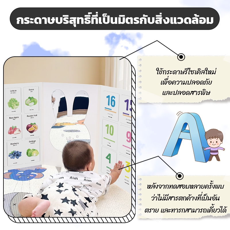 Flash card ของเล่นเสริมการเรียนรู้เด็ก เด็กทารก การ์ดเสริมพัฒนาการสายตา บัตรภาพ รูปที่ 5