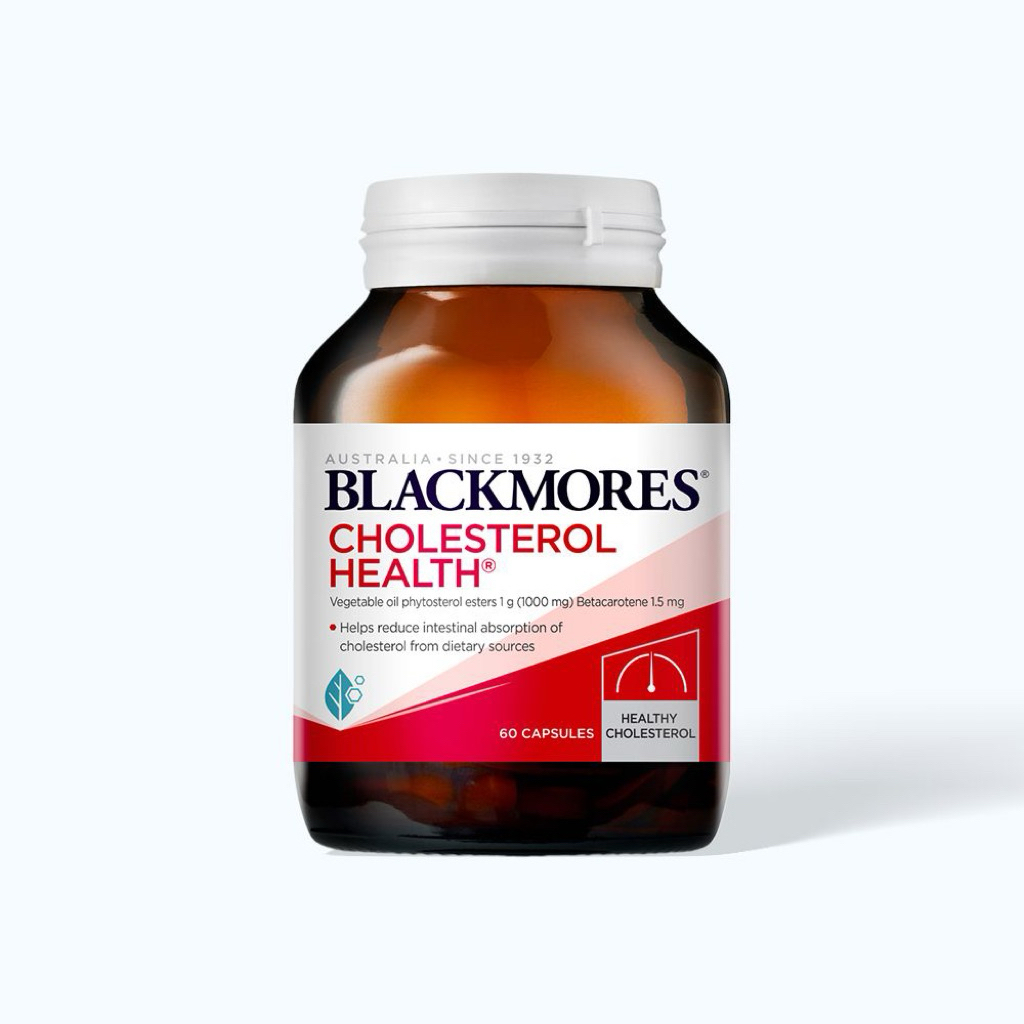 Blackmore Cholesterol Health วิตามินแบล็คมอลลดอเรสเตอรอล ลดการดูดซึมของคอเรสเตอรอล 60 เม็ด