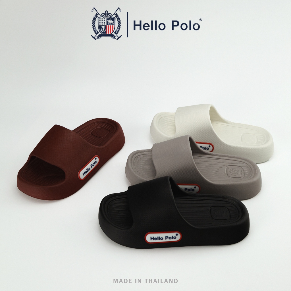 Hello Polo รองเท้าแฟชั่นผู้หญิง พื้นหนา กันน้ำ กันลื่น กลางแจ้ง อ่อนนุ่ม วัสดุ E