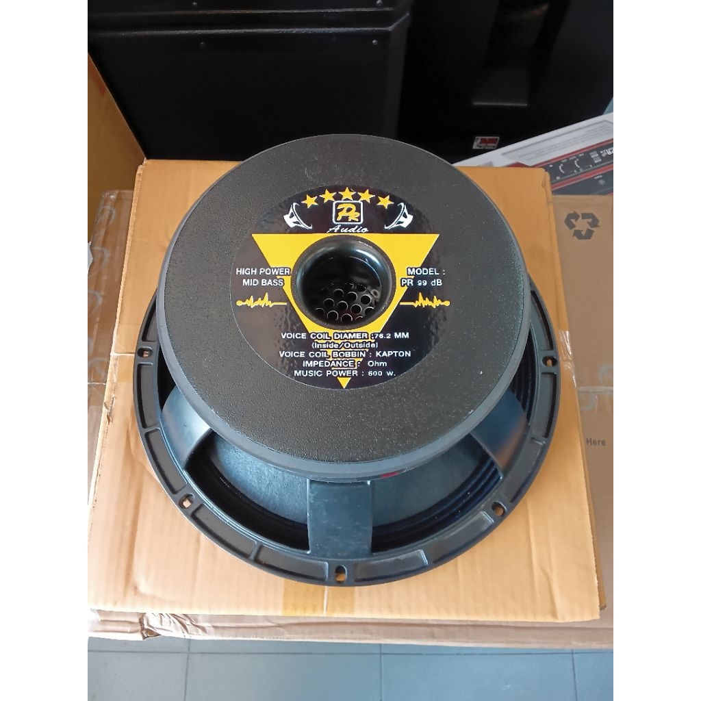 ดอกลำโพง12นิ้วโครงหล่อ PR Audio ว๊อย3นิ้ว 600W แม่เหล็ก 220×25 มิล