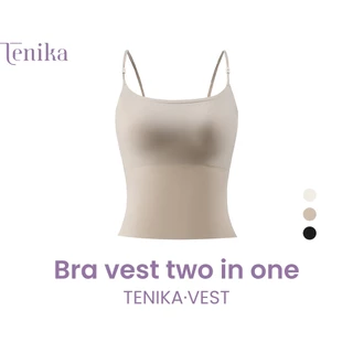 TENIKA สายเดี่ยวผู้หญิง เย็นสบาย ระบายความร้อนดี สายบ่าปรับได้ บราในตัว VES-022