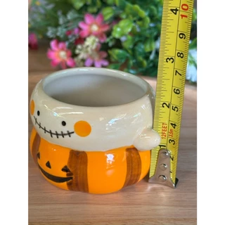 แก้วชา แก้วลายฮาโลวีน แก้ว150ml หรือ 5oz ลายฟักทองกับฮาโลวีน เนื้อสโตนแวร์ stoneware รหัสkornz91725_1