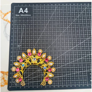 รัศมีแต่งองค์เทพแต่งพระพิฆเนศขนาดเล็กฐาน9.5cmสูง9.5cmงานฝีมือ