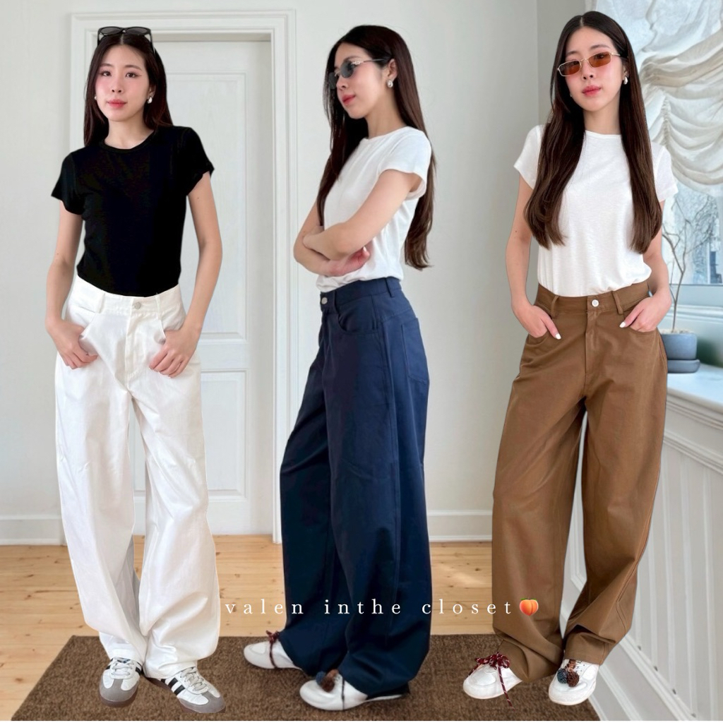 ส่งด่วน 🛵 VALEN BAGGY PANTS (SML) กางเกงขาบอลลูน ทรงแบคกี้ ทรงสวย