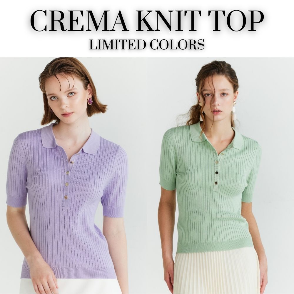 MAVE LIMITED  COLORS เสื้อ Crema knit top สี Mint,Taro