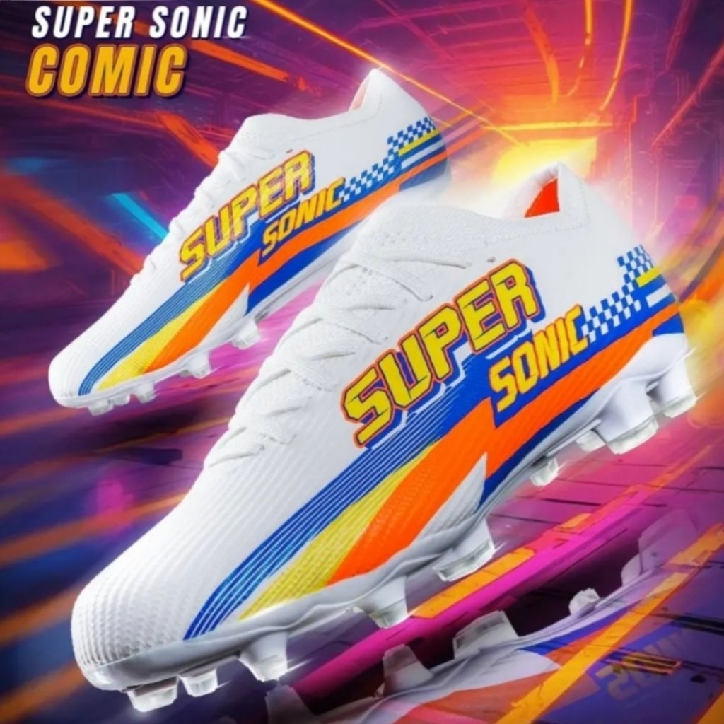 (PANลิขสิทธิ์💯)ไซส์ 39-45 รองเท้าฟุตบอล/สตั๊ด PAN Super Sonic Comic TPU Flyknit ตัวท๊อป