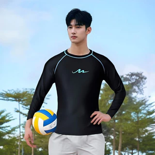 เสื้อว่ายน้ำผู้ชาย เสื้อว่ายน้ำแขนยาวกันแดด เนื้อผ้าดีมีซับใน รหัส M03