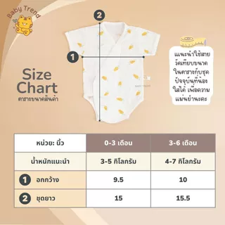 Babytrend ชุดบอดี้สูทผ้าดูดใยไผ่ 0-6 เดือน ผ้า Bamboo สัมผัสนุ่มใส่สบาย