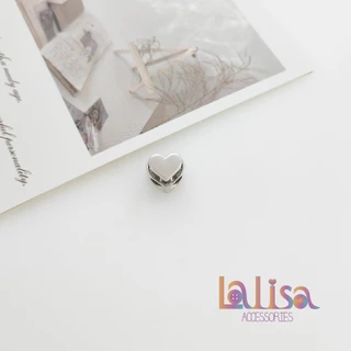 สต็อปเปอร์หัวใจคนหน้าตาดีโซคิ้วสยิวกริ้ว heart alloy stopper T387 13.9mm