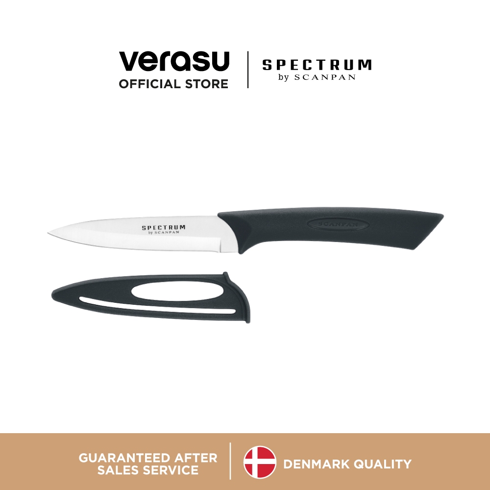 SCANPAN มีดหั่นผัก 10 ซม. พร้อมปลอก สีดำ Spectrum SCA-70001000