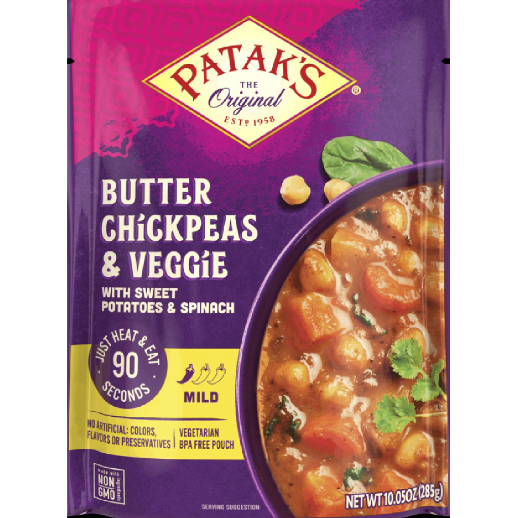 [New] Patak’s Butter Chickpeas&Veggies แกงถั่วลูกไก่ 285g/Lentil&Veggie Tikka Masala แกงผักรวม285g/Delhi Spiced Rice285g