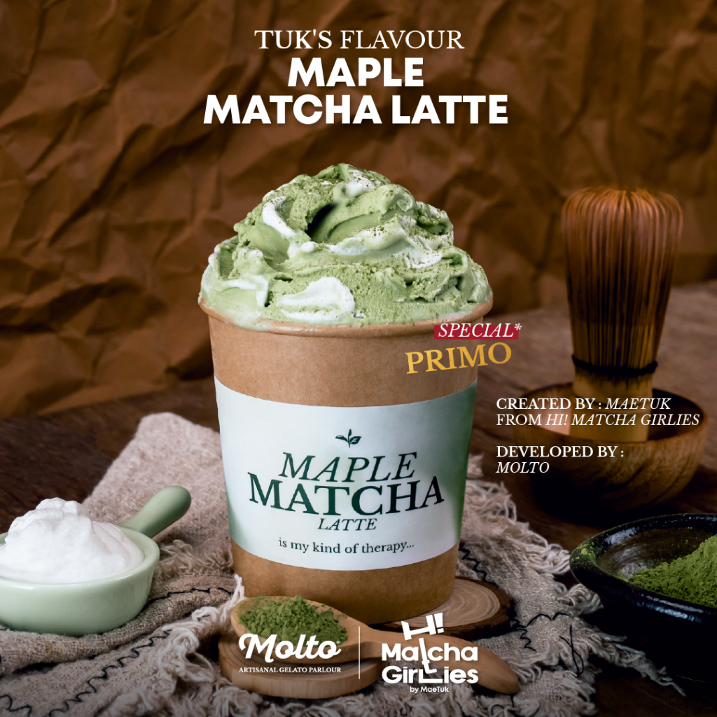 Molto | Hi! Matcha Girlies by MeaTuk  Tuk’s Flavour : Maple Matcha Latte