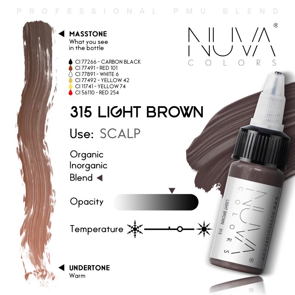 Nuva SMP Nuva Scalp Pigment 15ml.  สีฝังไรผม สีฝังตอผม เชื้อน้ำ นำเข้าจาก USA คุณภาพดี พร้อมส่ง เลือกสีในตัวเลือก