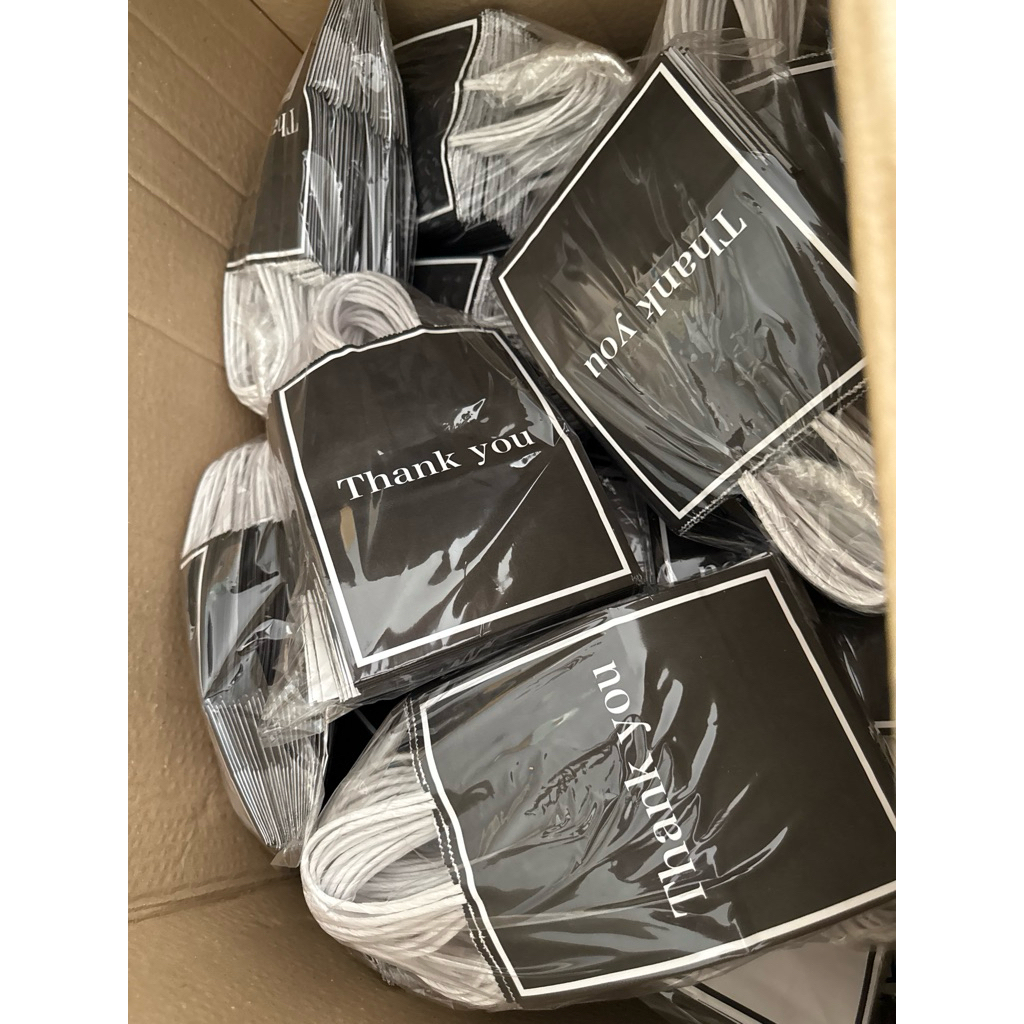 ถุงหูหิ้ว ถุงกระดาษ Thank You มินิ  บรรจุ 25ใบ