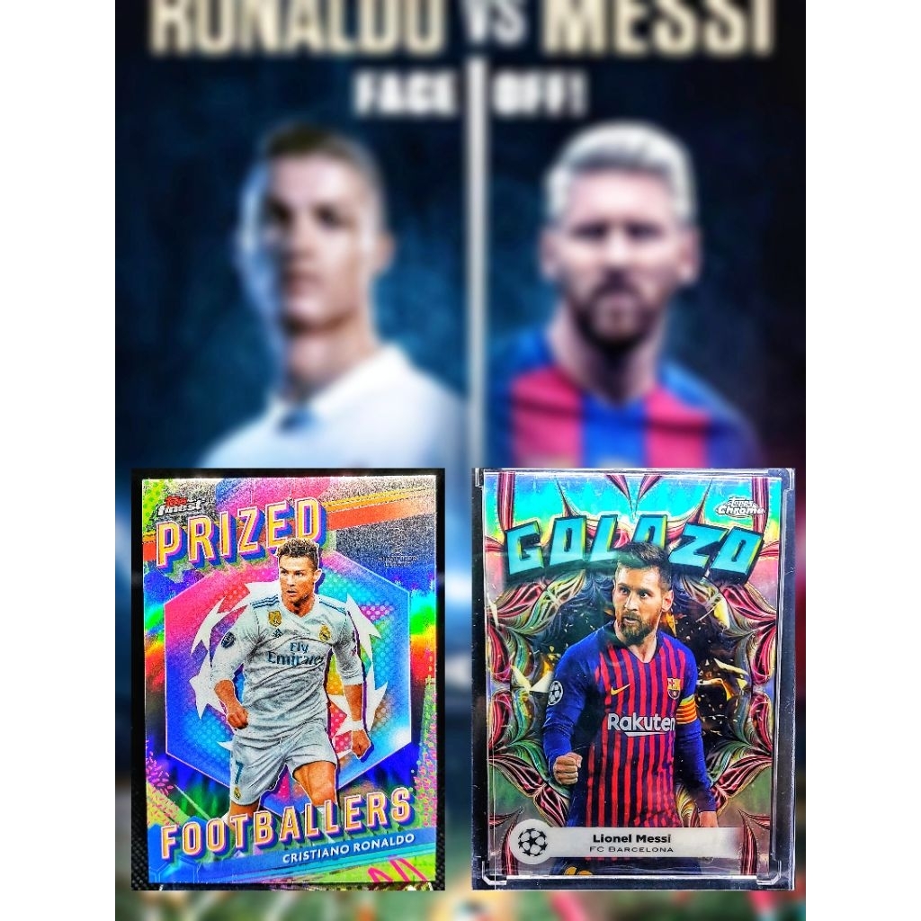 การ์ดฟุตบอล "GOAT" 🐐  เมสซี่ โรนัลโด้  Lionel Messi ปีแชมป์โลก 2022 🏆 , Cristiano Ronaldo CR7 *สินค้