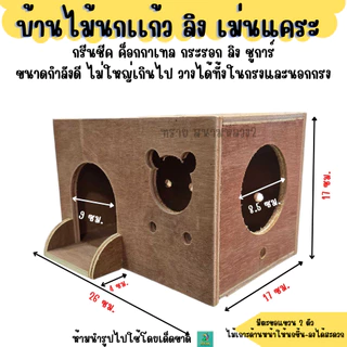 บ้านไม้ บ้านนก บ้านสัตว์เลี้ยง บ้านกระรอก (บ้านไม้รุ่นนี้มีที่แขวนด้านหลัง และไม้ยืน)