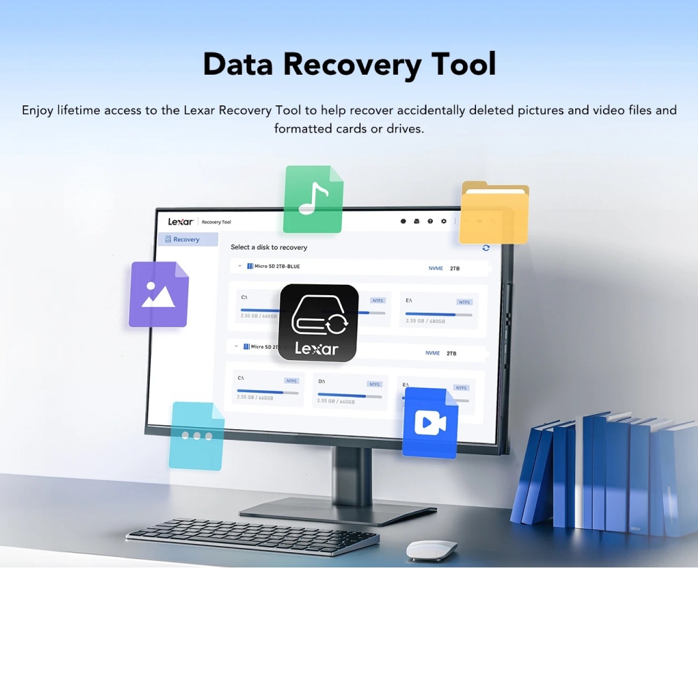 การ์ดหน่วยความจำ ไมโครเอสดีการ์ด LEXAR MICROSD CARD BLUE PLUS 32GB R100MB/S1 (LMSBLPL032G-BNANG) FOR SMARTPHONES, TABLETS ACTION CAMERA_8