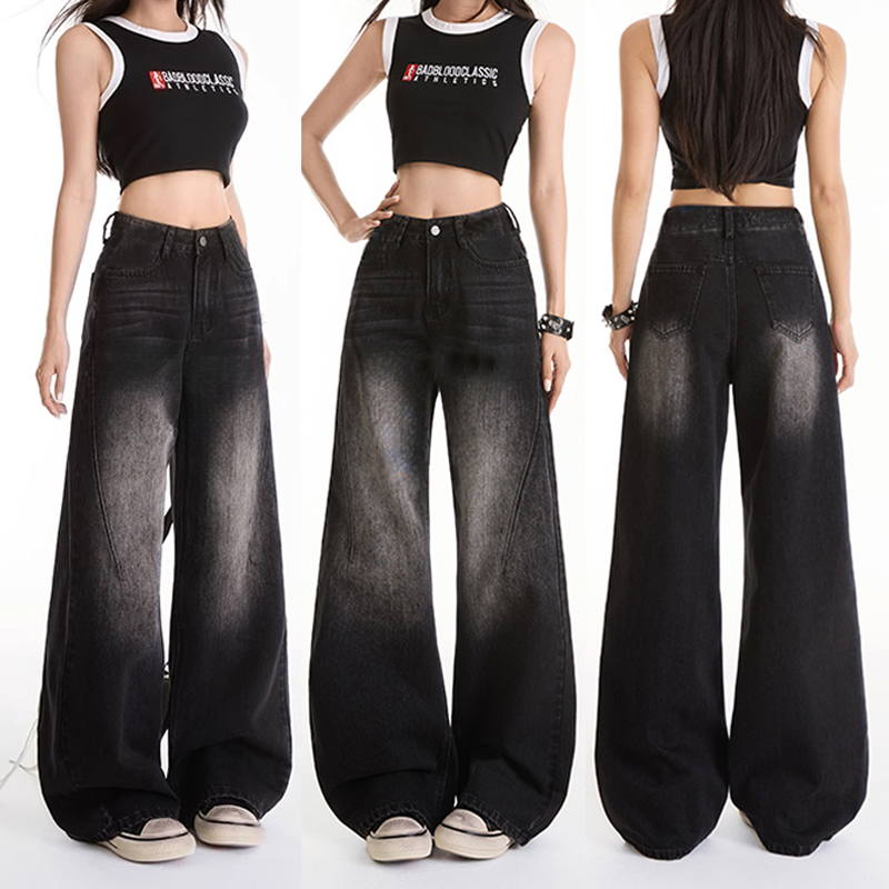 S-5XL กางเกงยีนส์ขาตรง สไตล์วินเทจ Must-Have สำหรับผู้หญิง | ยีนส์ตัวโก้ ใส่สบาย ทรงฮิตไม่ตกเทรนด์