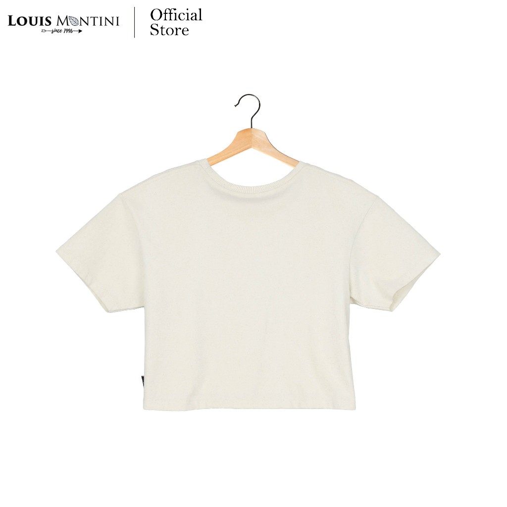 [Clearance sale] Louis Montini (Beige Beige) เสื้อครอปผู้หญิง Cotton 100% Women Crop tops LMTS02 - รูปที่ 2