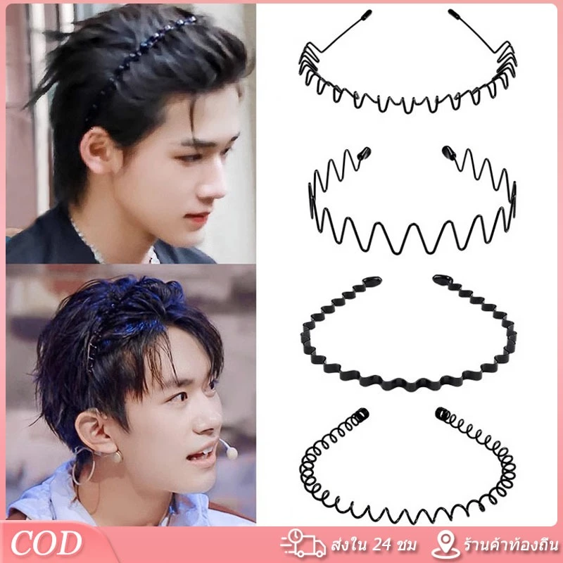 6Pcs/Set แฟชั่น ความเรียบง่าย ที่คาดผม เหมาะสำหรับ ชาย ผู้หญิง ล่องหน ป้องกันการลื่นไถล ที่คาดผม กีฬาที่สะดวก /ล้างห