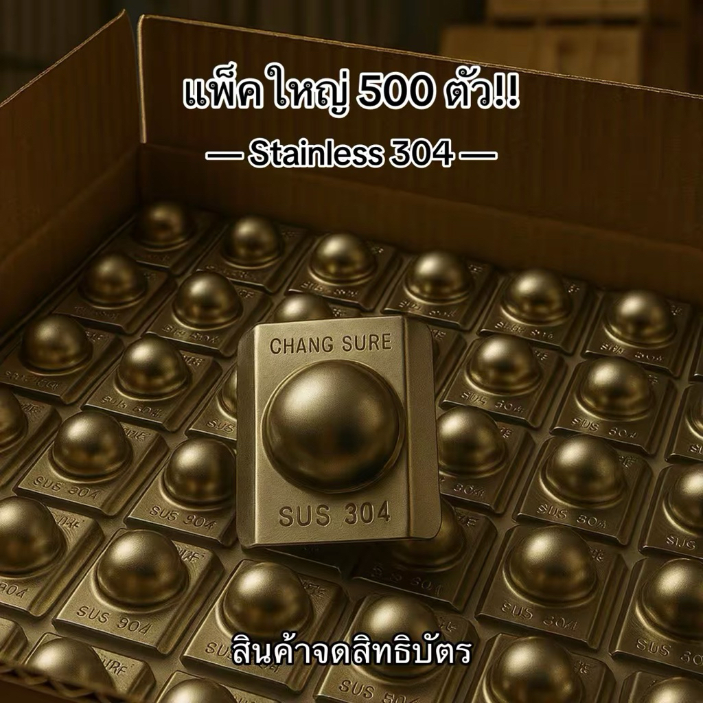 ช่างชัวร์ Full Roof Pack – หมวกครอบหัวสกรู SUS304 แพ็คใหญ่ 500 ตัว