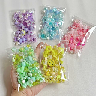(พร้อมส่งจากไทย) ลูกปัดอะคริลิคคละพรีเมียมแยกสี 40กรัม (3ถุง100.-) ลูกปัดคละของตกแต่ง แยกโทนสี สำหรับทำเครื่องประดับ