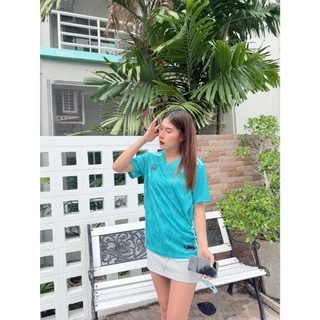 เสื้อกีฬาพิมพ์ลายชิ้นหน้าคอวี AV.021 ใส่สบาย ระบายอากาศได้ดี