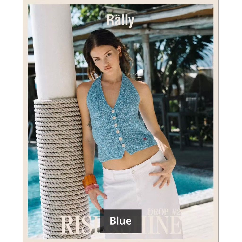 ส่งต่อ Rally Piña halter top - สีฟ้า ใส่ 1 ครั้ง ราคา 840 บาท