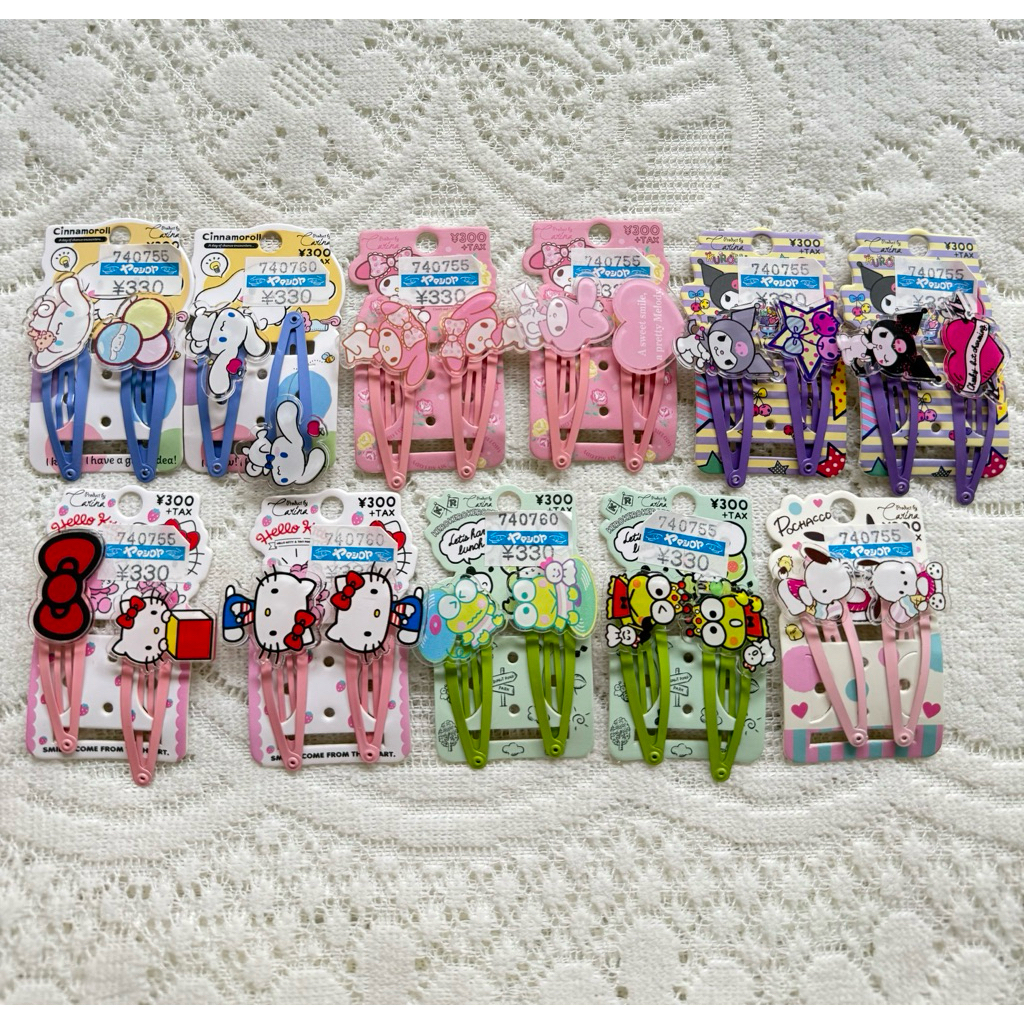 Sanrio แท้ 💯% 🇯🇵🇯🇵 กิ๊ฟหนีบผม Sanrio