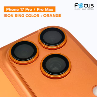 Focus กระจกเลนส์กล้อง ไทเทเนียมผิวด้าน กันรอย for iPhone 17 Pro Max Air 16e 17e