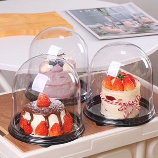 กล่องใสทรงโดมสูง กล่องเค้ก 4นิ้ว กล่องใส่ขนมฐานกลมทรงโดมสูง …