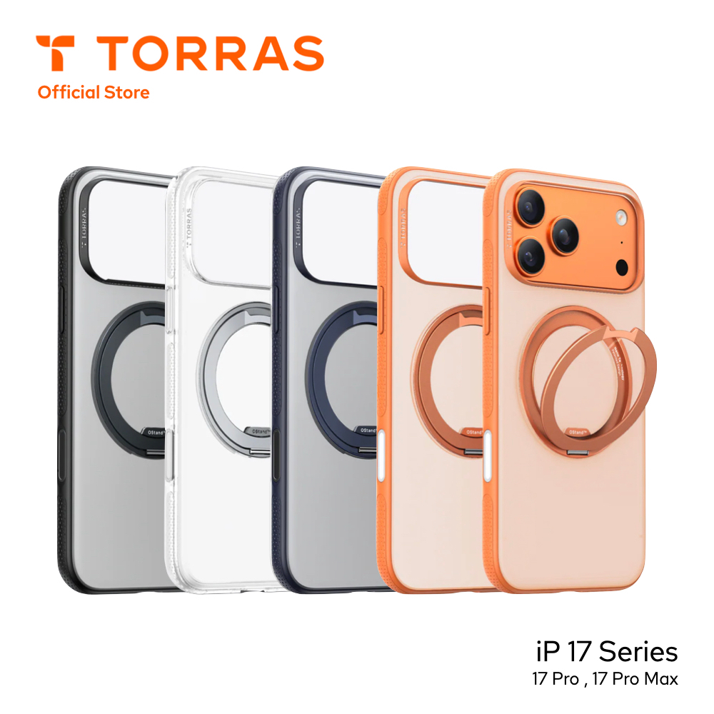 TORRAS เคสกันกระแทก Ostand R Fitness Series ใช้สำหรับ iPhone 17 Pro / 17 Pro Max ขาตั้งหมุนได้ 360