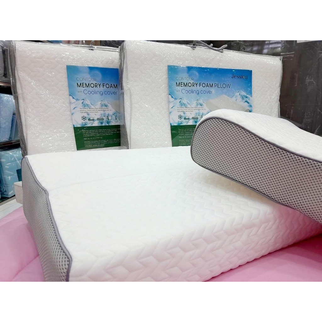 Jessica หมอนหนุน รุ่น Memory Foam Pillow With Cooling Cover ให้สัมผัสที่เย็นสบาย ป้องกันไรฝุ่นเชื้อรา และ แบคทีเรีย