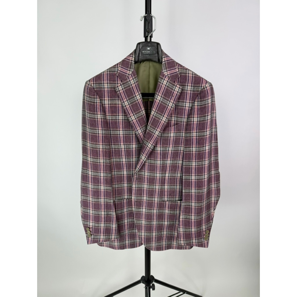 ขาย TOMORROWLAND HOLLAND & SHERRY Check Pure Linen Cherry Pink